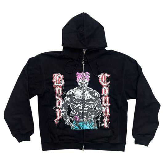 Carpet Body Count Zip Hood- Black