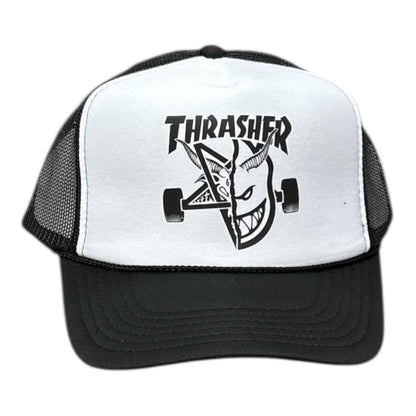Thrasher x Spitfire Trucker Hat- Black