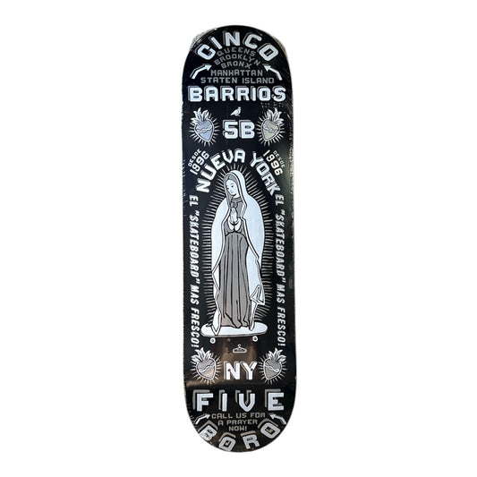 5Boro Cincos Barrios Deck- Black- 8.25