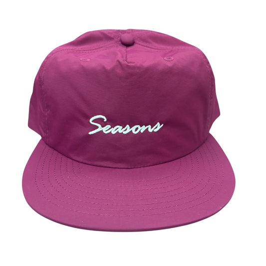 Seasons Script Nylon Hat- Maroon