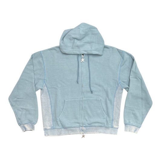 Carpet C-Star Double Zip Thermal Hoodie- Baby Blue