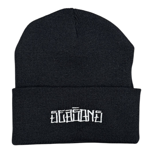 Seasons Tight Knit Stain S Beanie- Black