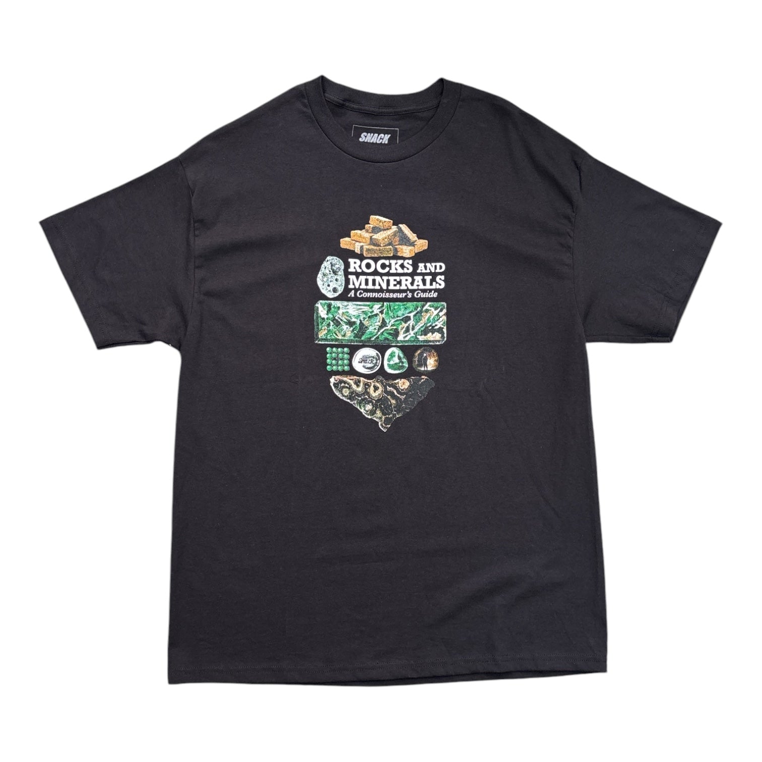 Snack Rocks & Minerals Tee- Black