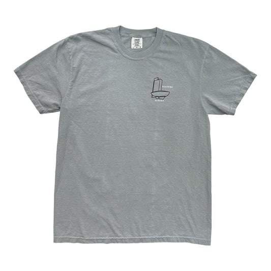 Grey Tee with Capitol Bulidings in Black on Left Chest.