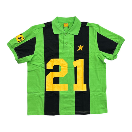 Carpet Polo Jersey- Green Stripe