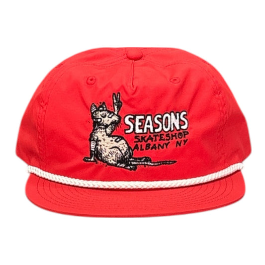 Seasons Rat Nylon Rope Hat- Fire Red