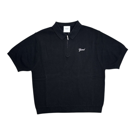 Grand Knit Quarter Zip- Black