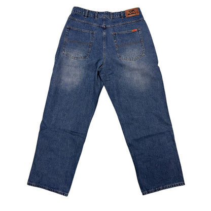 Butter Baggy Denim Jeans- Distressed Indigo