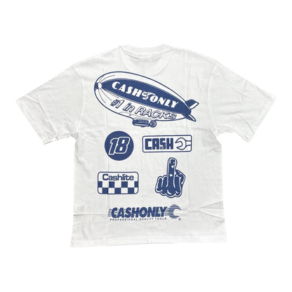 Cash Only Service Tee- White