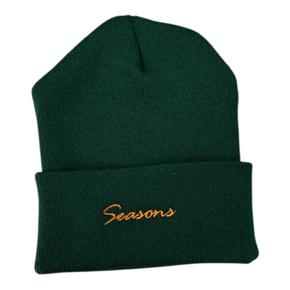 Seasons Script Beanie- Forest Green