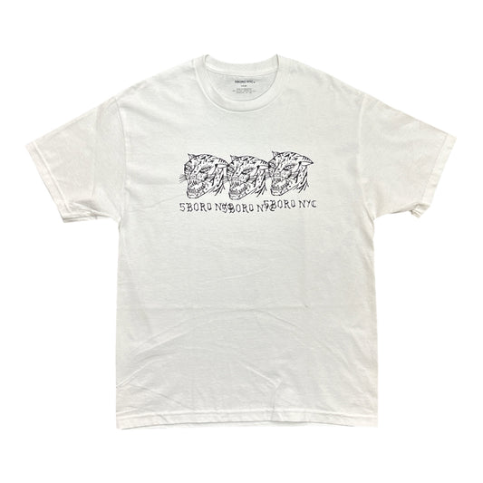 5Boro Cat Tee- White