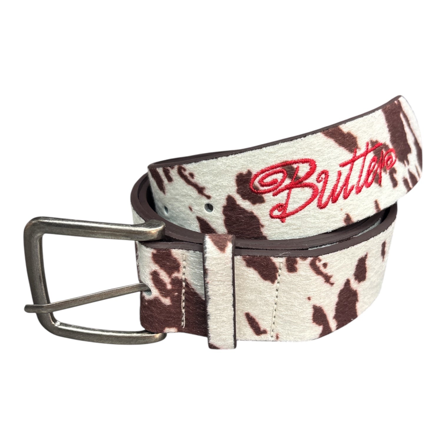 Butter Animal Hide Belt- Cow