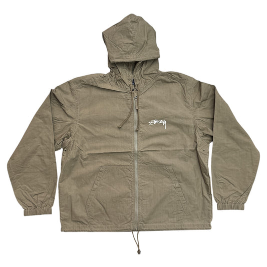 Stussy Beach Shell Cotton Wax Jacket- Olive