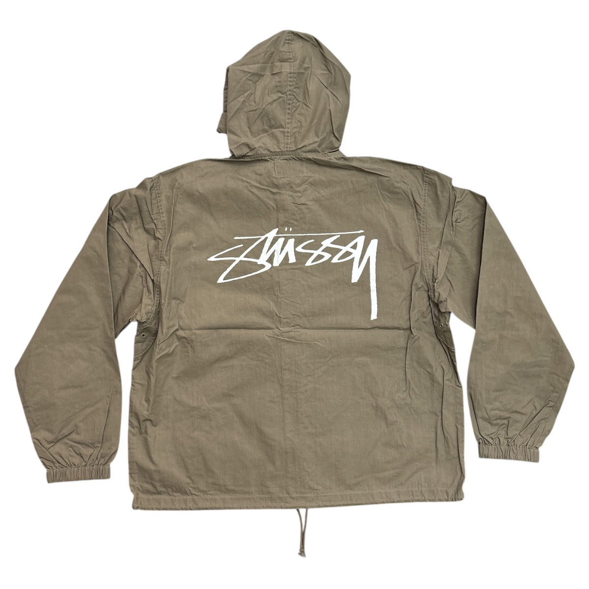 Stussy Beach Shell Cotton Wax Jacket- Olive
