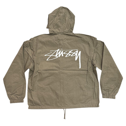 Stussy Beach Shell Cotton Wax Jacket- Olive