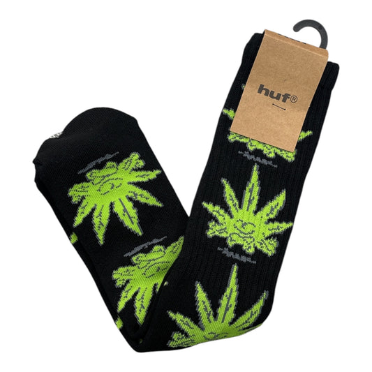 HUF Green Buddy Meditation Crew Socks- Black