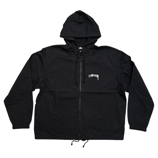 Stussy Beach Shell Cotton Wax Jacket- Black