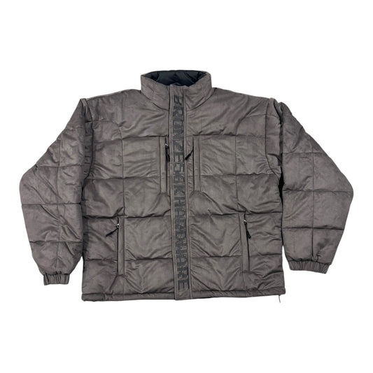 Bronze Faux Suede Puffer- Steel