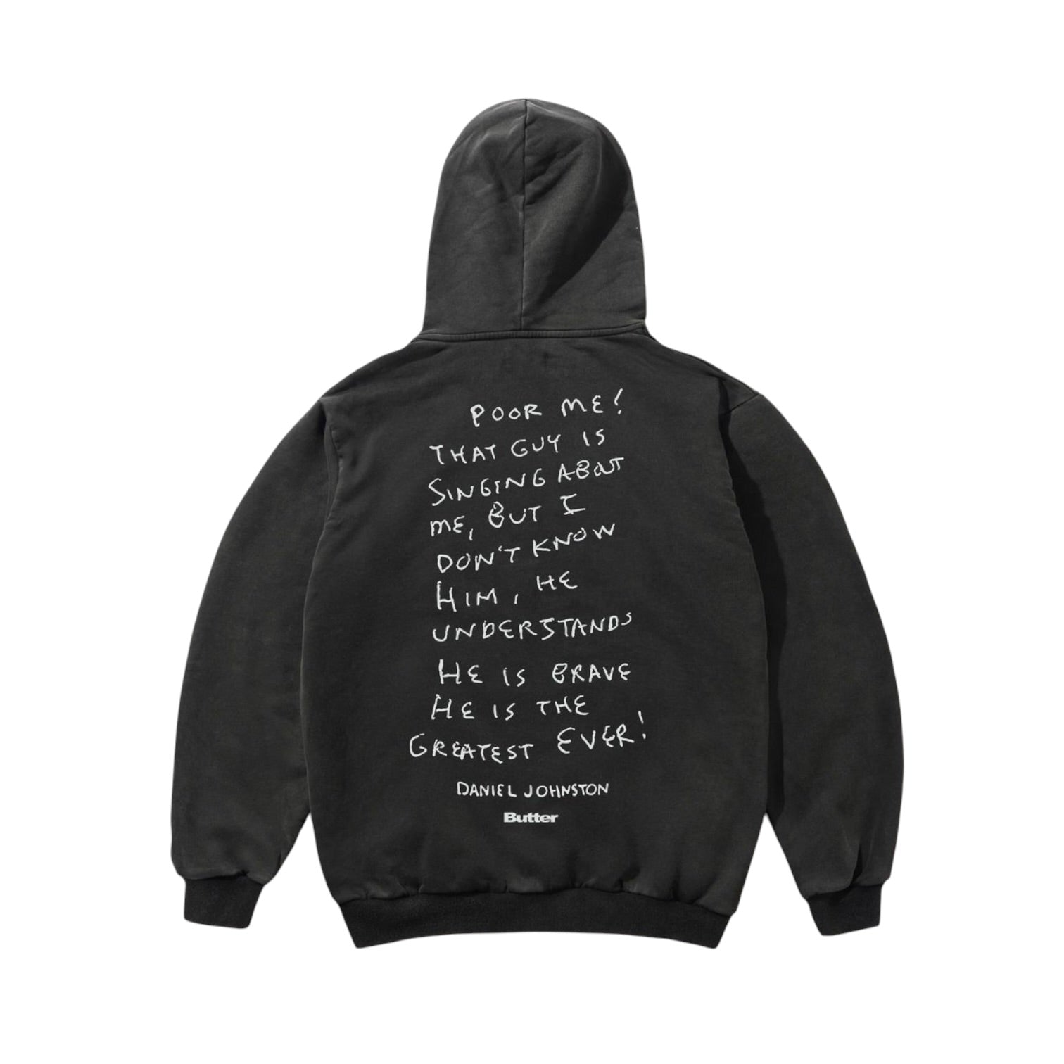 Butter Enemy Hoodie- Distressed Wash Black