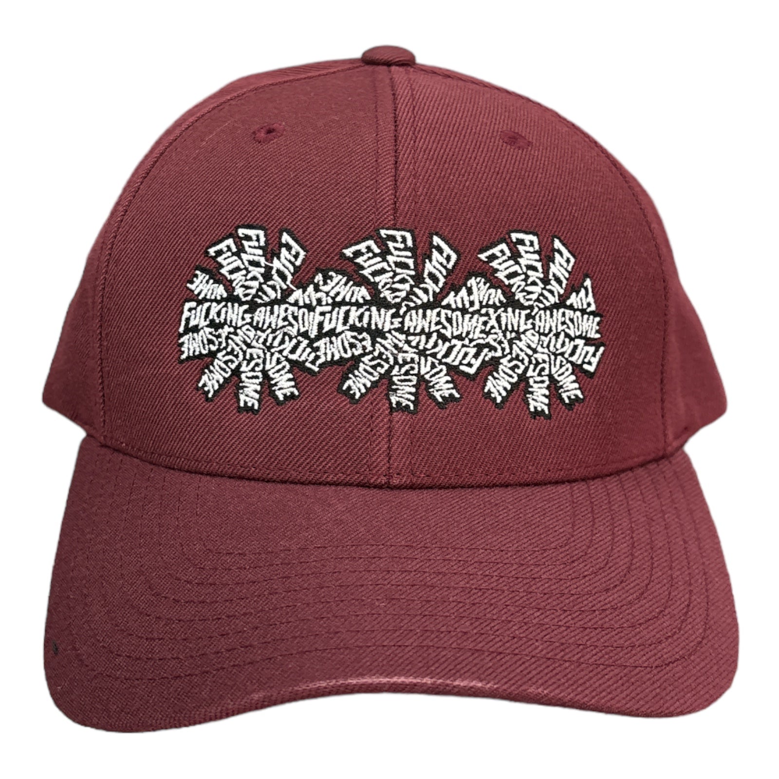 Fucking Awesome 3 Spiral Snapback Maroon FRONT