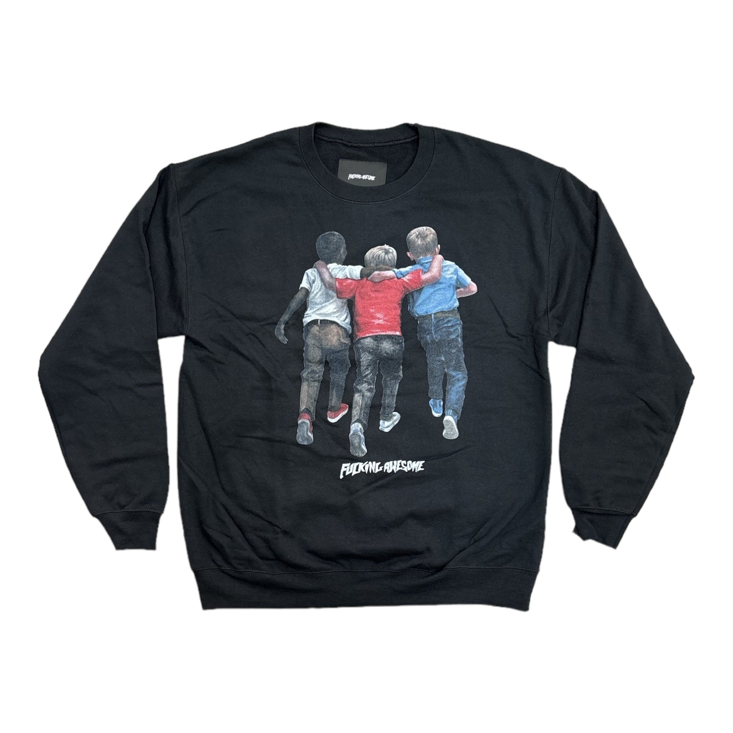 Fucking Awesome Kids Are Alright Crewneck Black FRONT