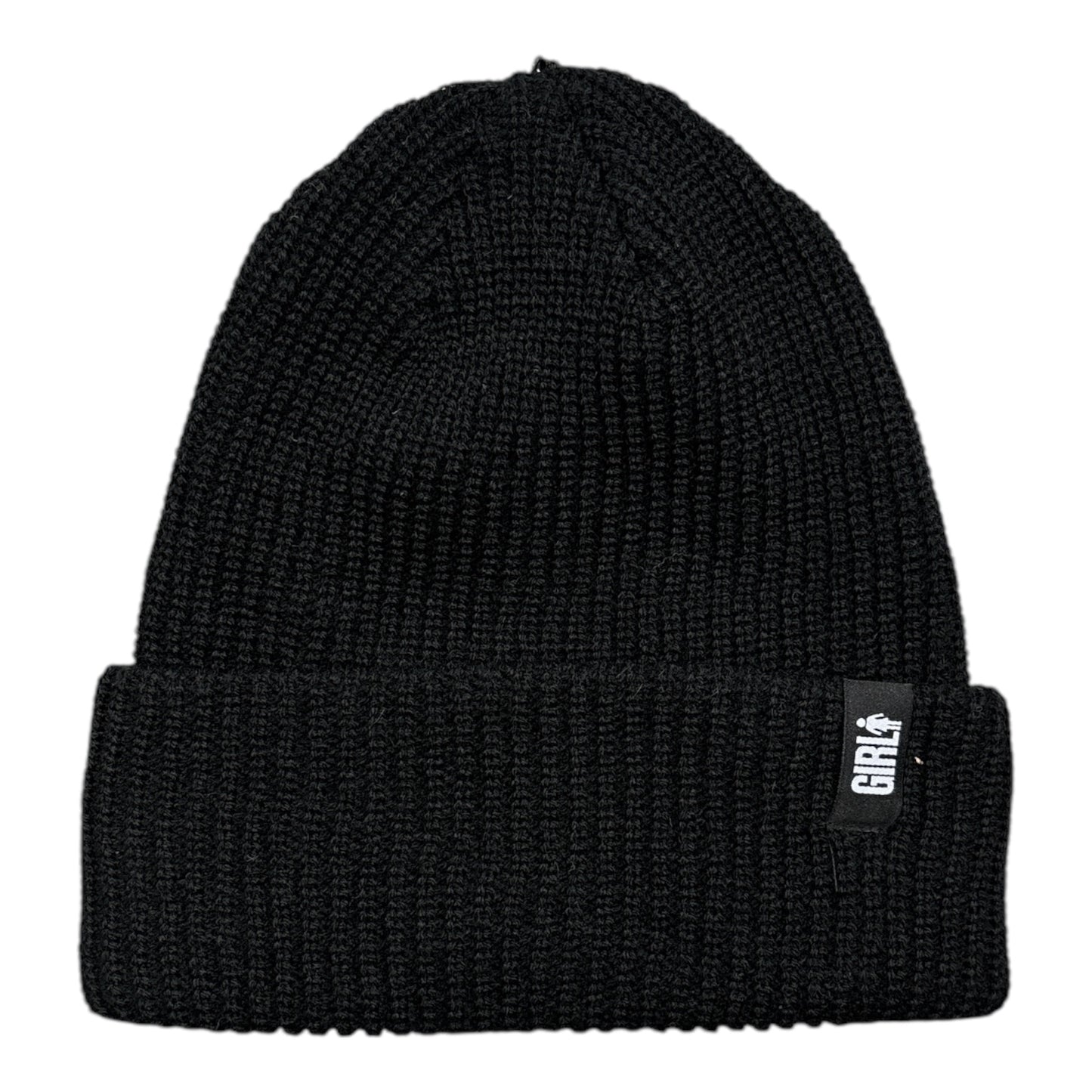 Girl Naturals OG Roll Up Beanie- Black BACK