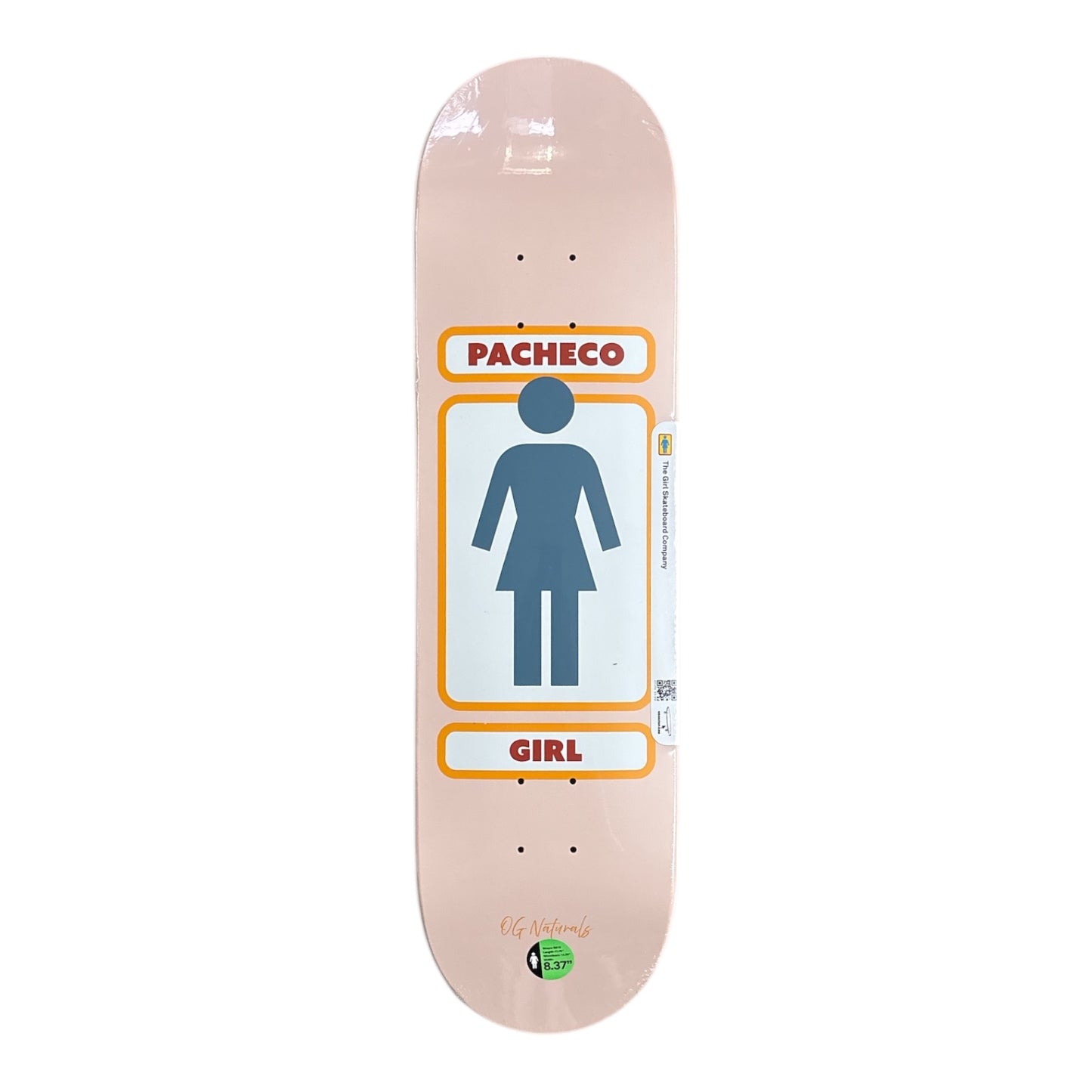 Girl Pacheco 93 Naturals Deck 8.37 FRONT