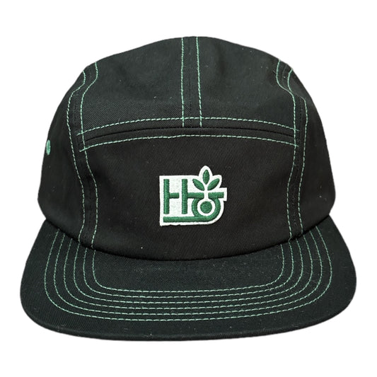 Habitat Ivy League 5 Panel Hat Black Front