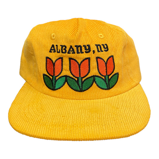 Hemstitch Mill Albany Tulips Hat Golden Yellow FRONT