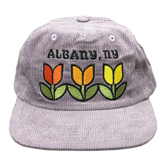 Hemstitch Mill Albany Tulips Hat- Periwinkle FRONT