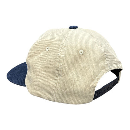 Hemstitch Mill SEASONS Albany Tulips Hat- Navy/Cream BACK