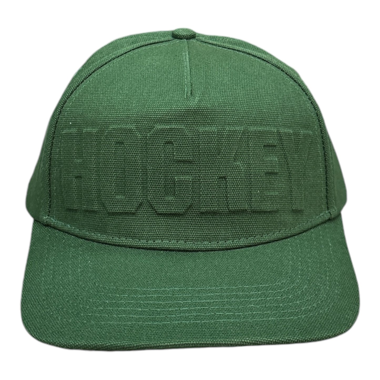 Hockey Embossed Hat- Forest Green FRONT