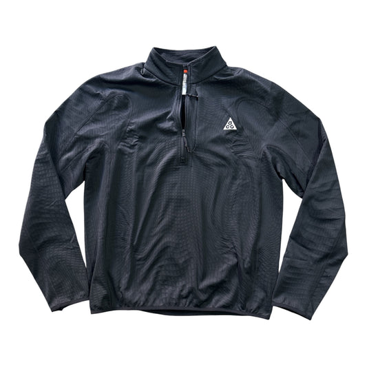 Nike ACG Wolf Grid Therma-FIT 1/2-Zip Hiking Top- Black/Summit White
