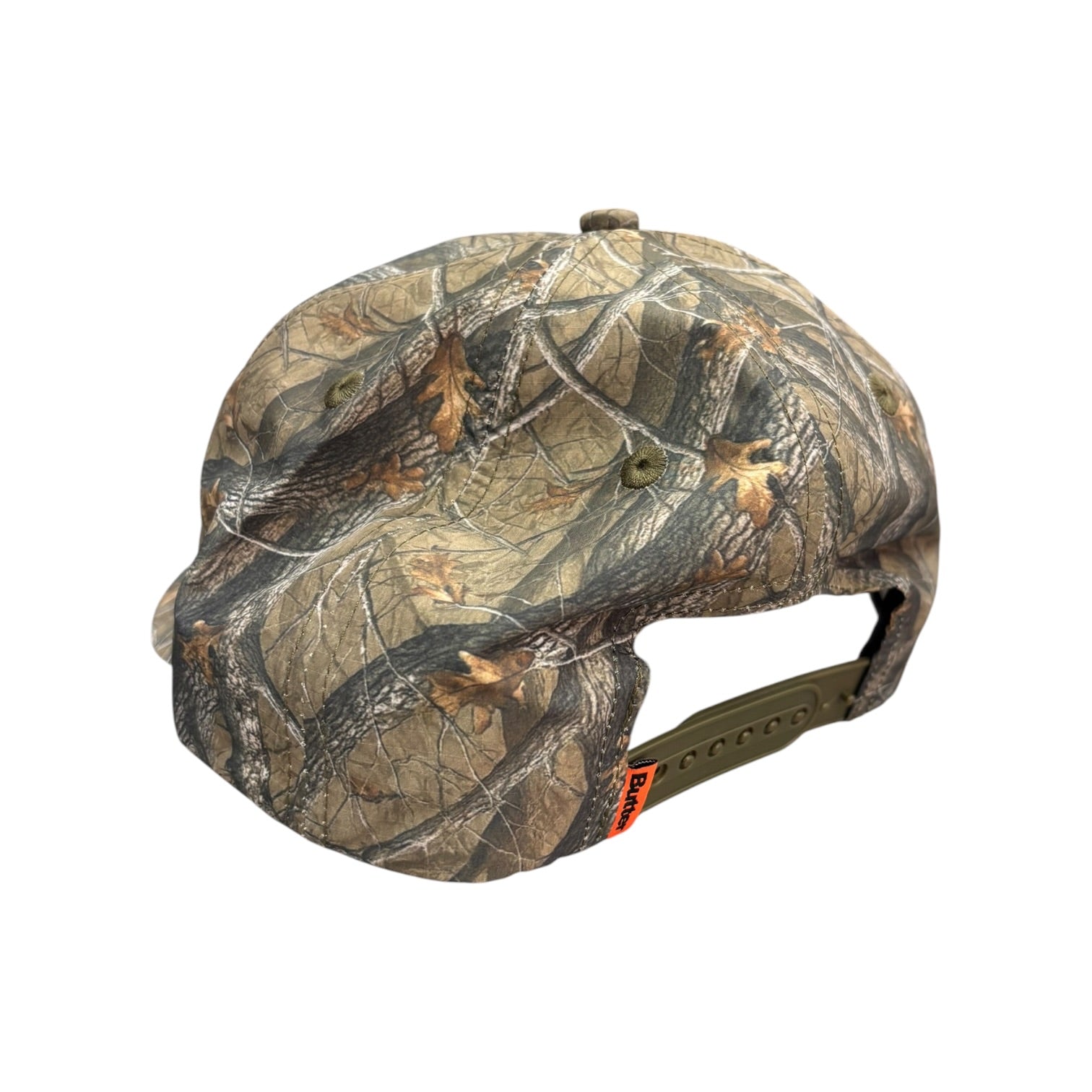 Butter Warped 5 Panel Hat- Forest Camo