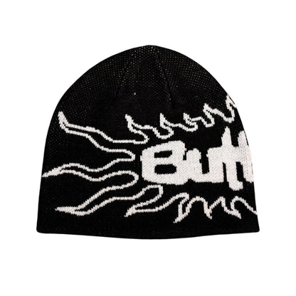 Butter Solar Skully Beanie- Black