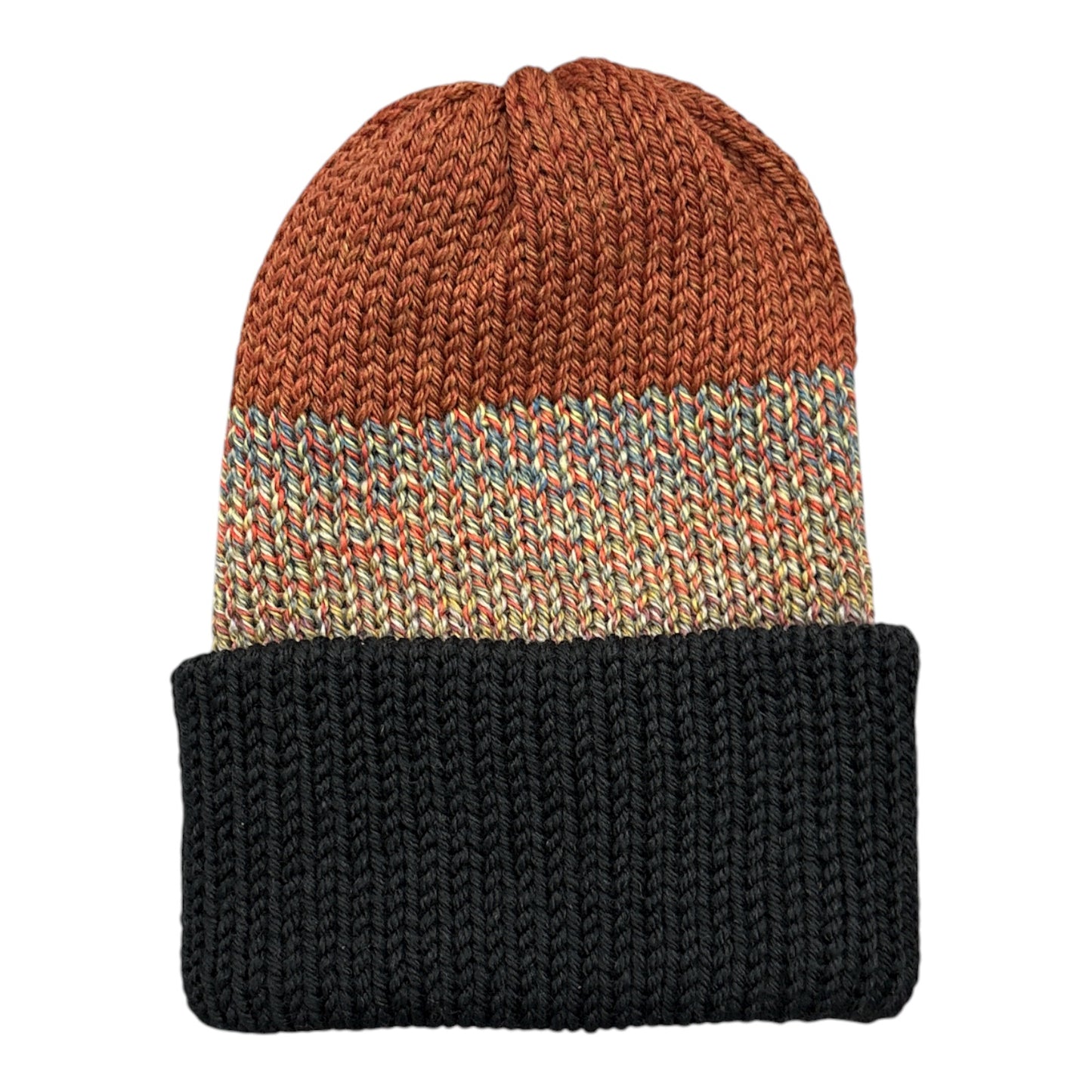 Chimney OG Fold Beanie- Blocked With Black Fold