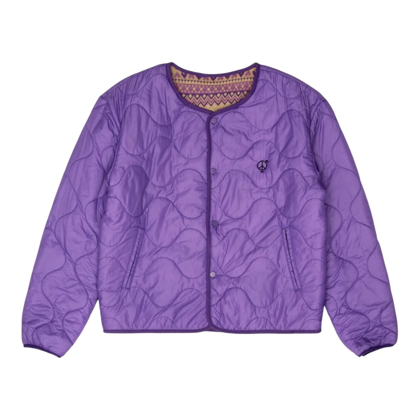 SEXHIPPIES Reversible Jacquard Knit Jacket- Purple