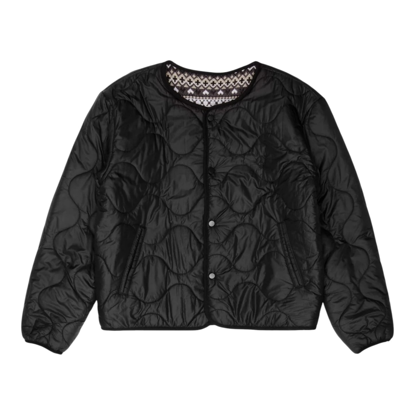 SEXHIPPIES Reversible Jacquard Knit Jacket- Black