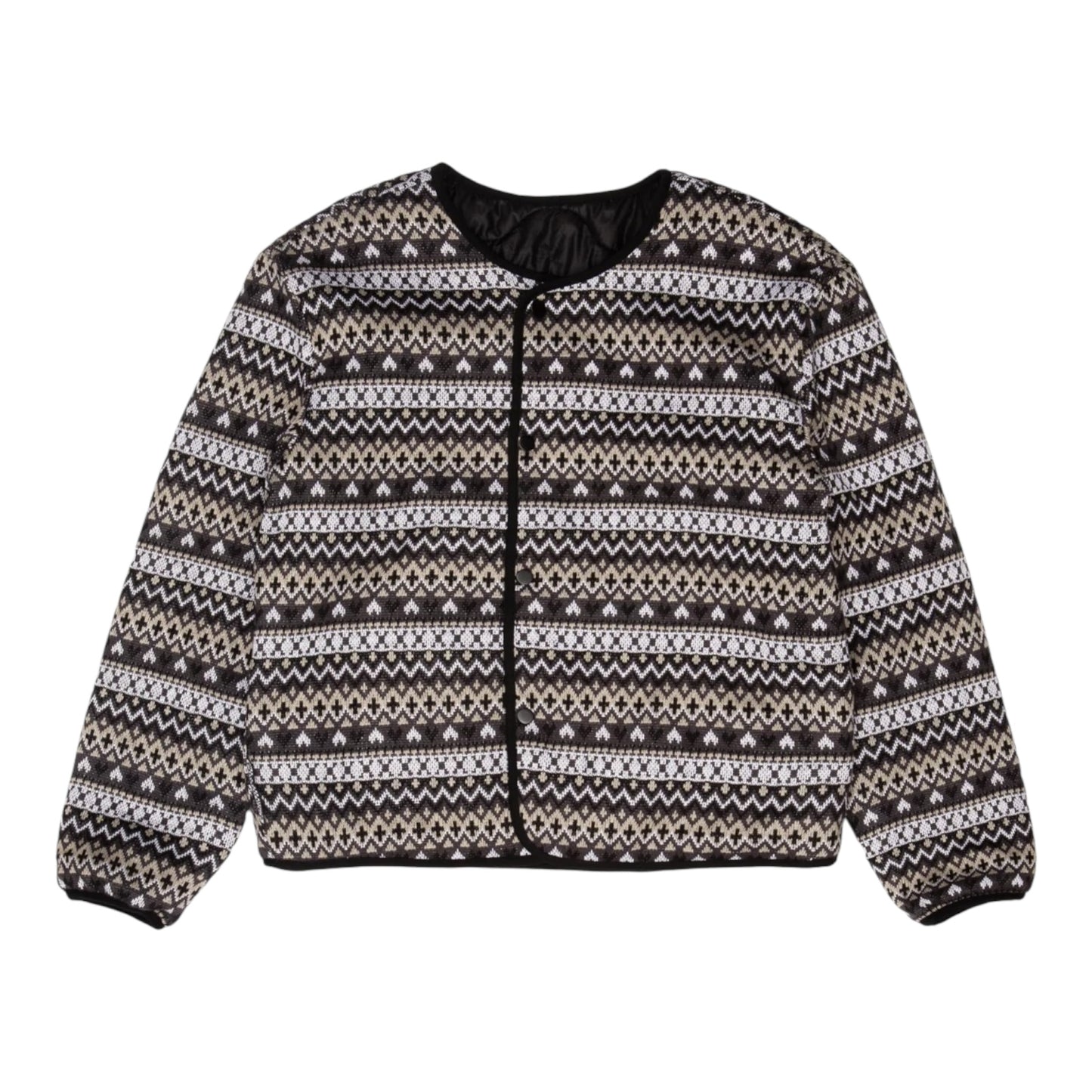 SEXHIPPIES Reversible Jacquard Knit Jacket- Black