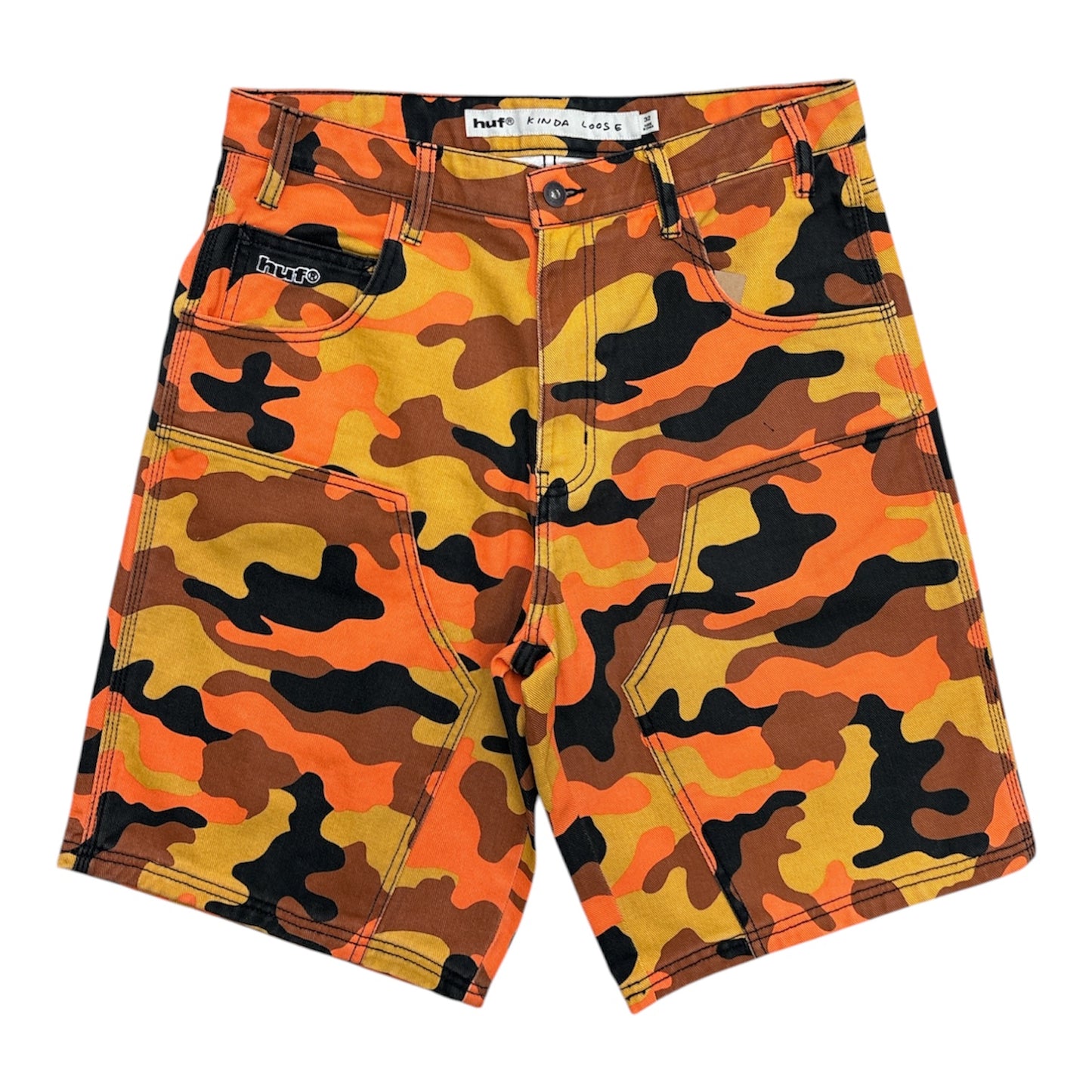 HUF Kinda Loose Double Knee Camo Short- Lava