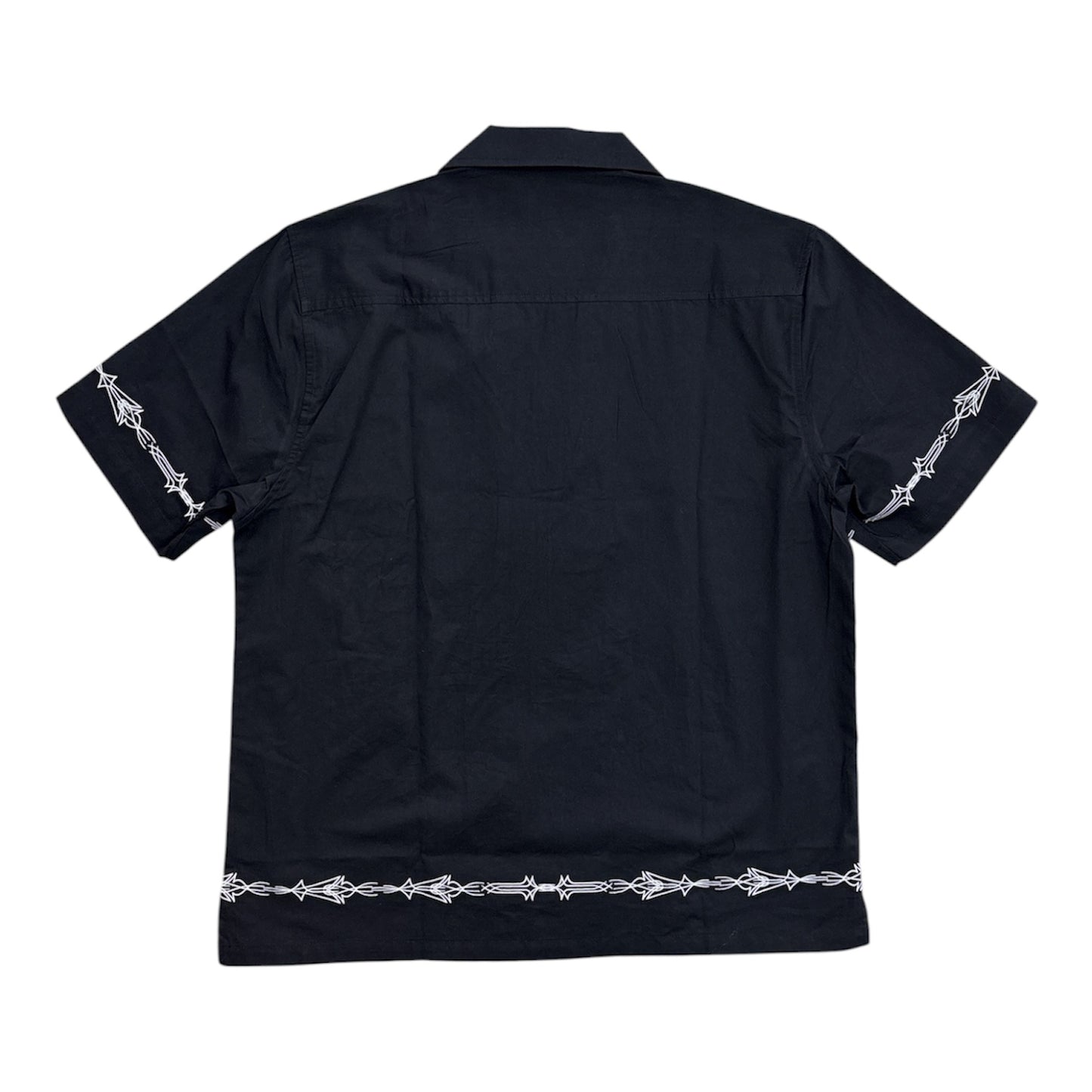 HUF Pinstrip EMB Resort Shirt- Black