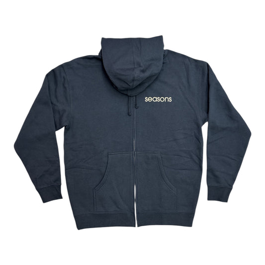 Seasons Sketchy Skyline Zip Hood- Navy