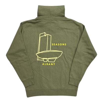 Seasons Corning Zip Hood- Army Green