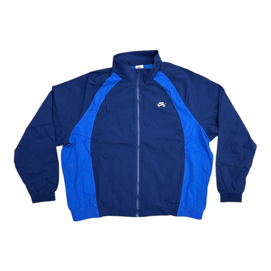 Nike SB Full Zip Woven Skate Jacket- Blue Void/Game Royal-White