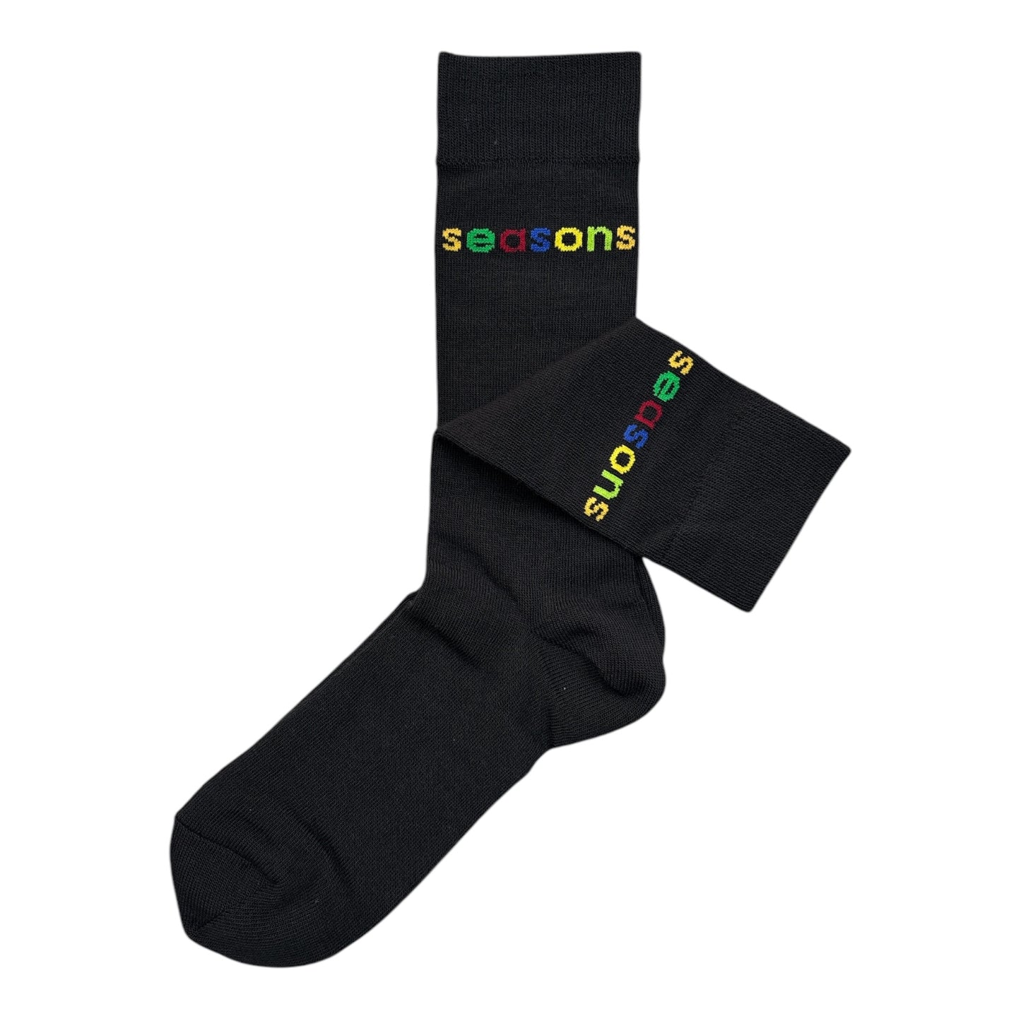 Seasons Little Font Sock- Black/Multi