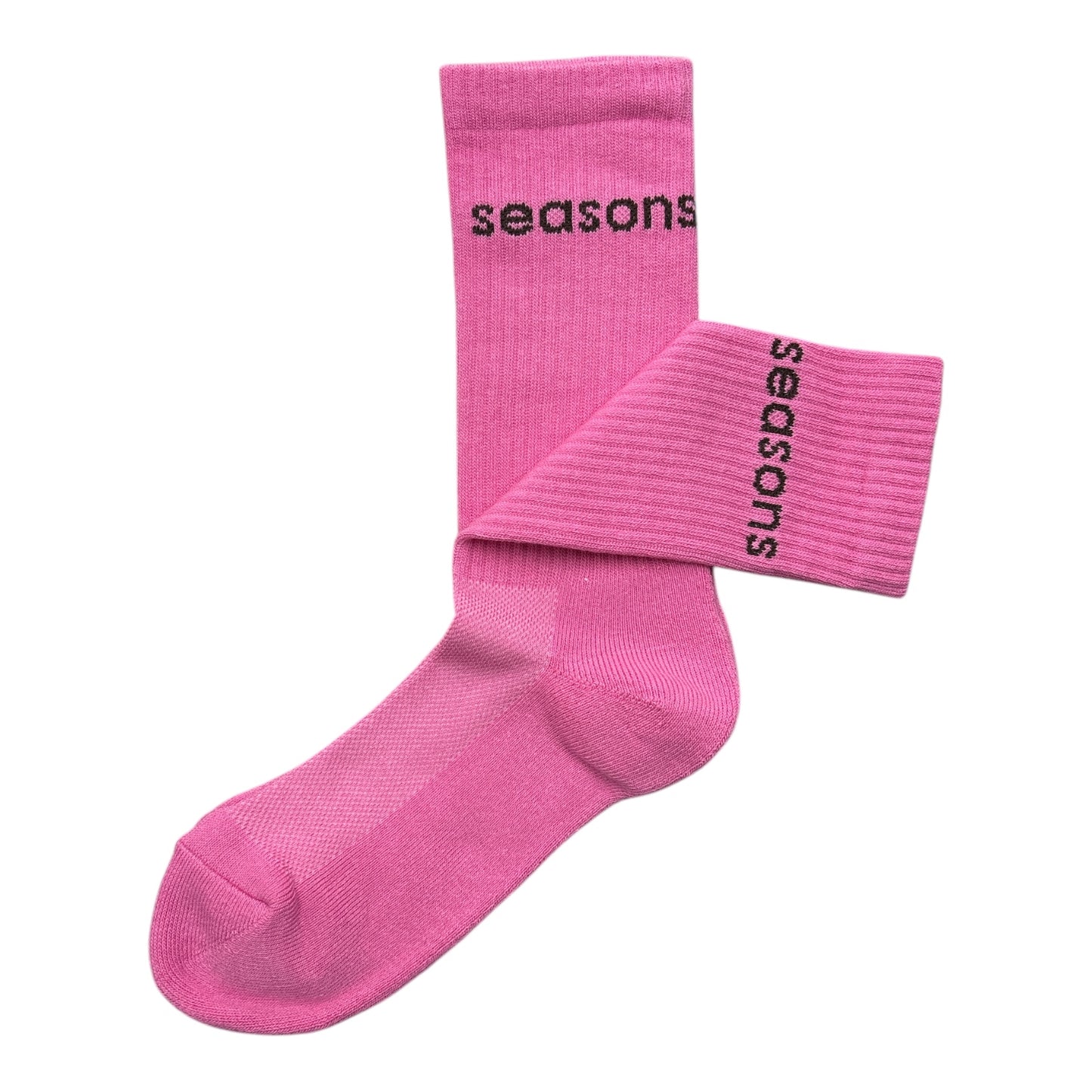 Seasons Little Font Sock- Pink/Brown