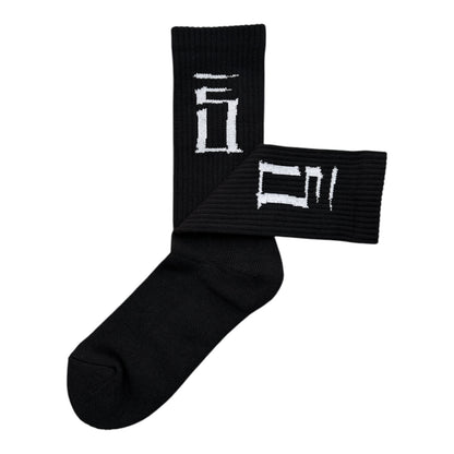 Seasons Stain S Sock- Black/White