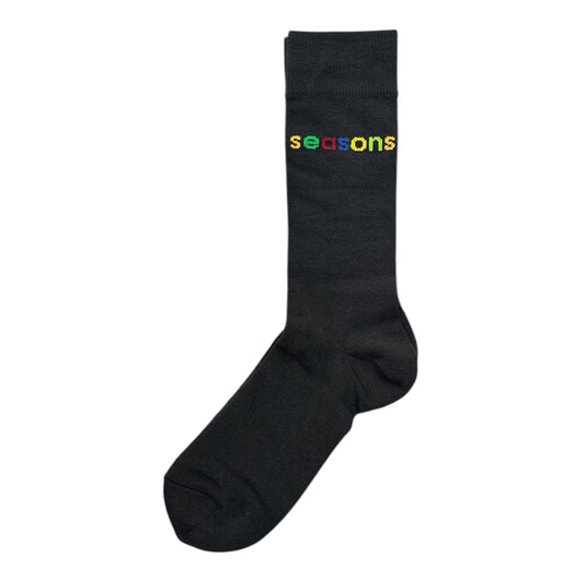 Seasons Little Font Sock- Black/Multi