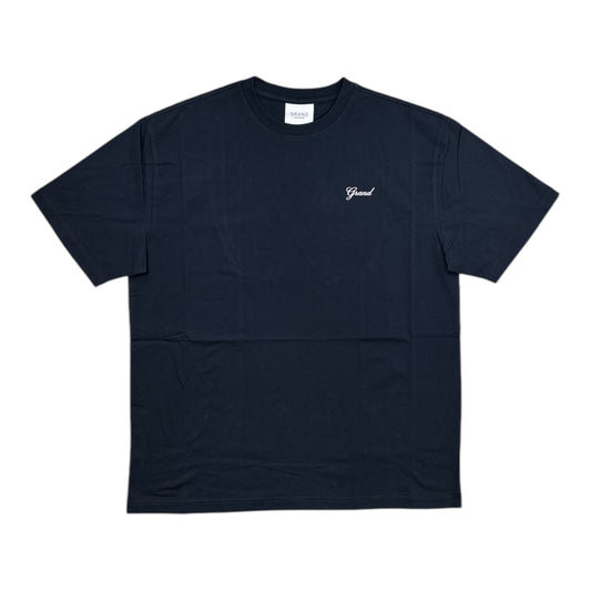 Grand Script Tee- Navy