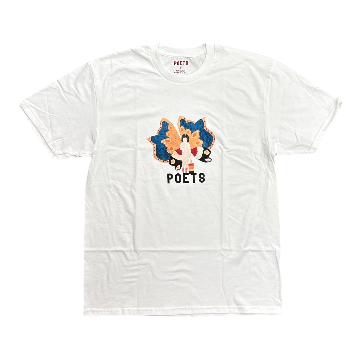 Poets Butterfly Girl Tee- White